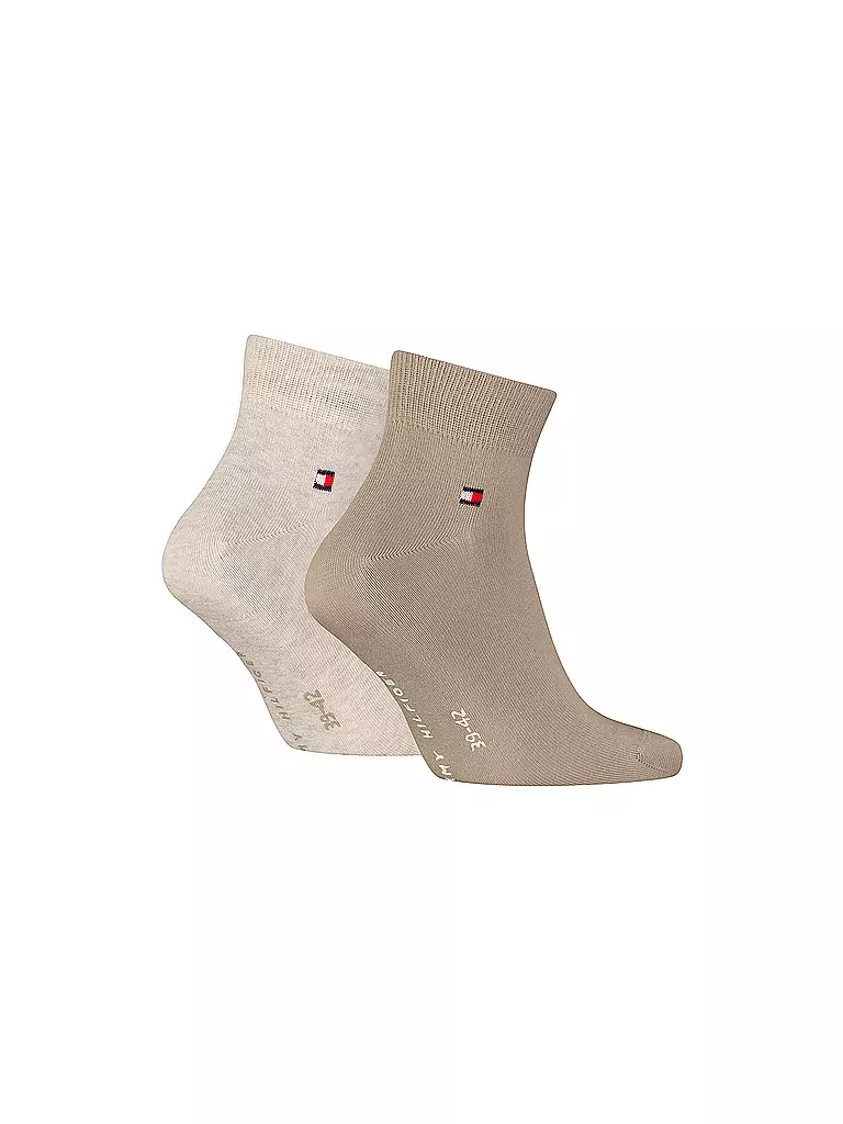TOMMY HILFIGER | Sneaker Socken 2er Pkg Sand | schwarz