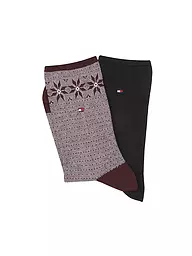 TOMMY HILFIGER | Socken 2er Pkg burgundy | dunkelrot
