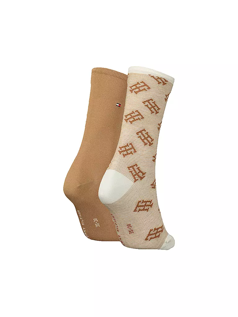 TOMMY HILFIGER | Socken 2er Pkg khaki combo | camel
