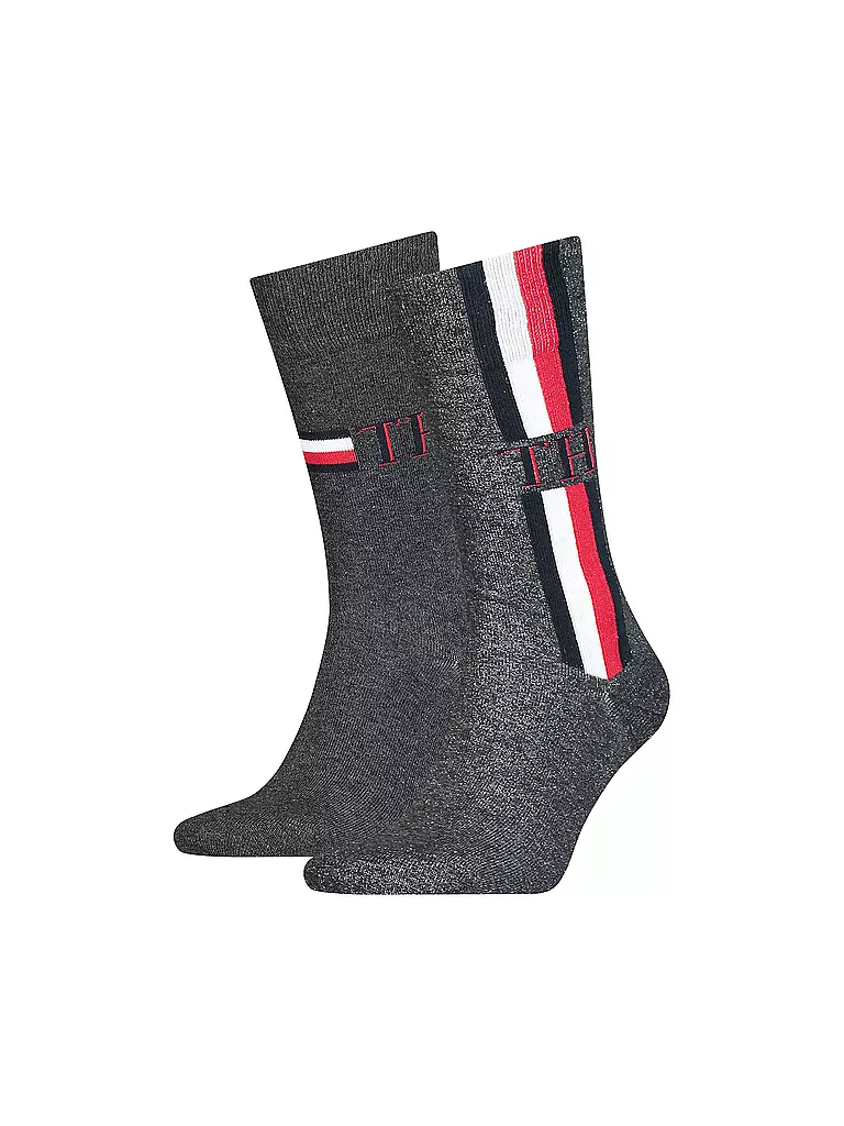 TOMMY HILFIGER | Socken 2er Pkg mid grey mel | grau