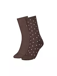 TOMMY HILFIGER | Socken 2er Pkg. off white | braun