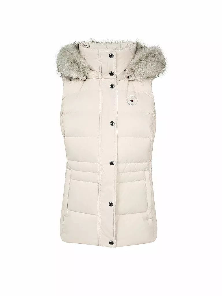 TOMMY HILFIGER | Steppgilet " TH Ess Tyra " | weiß