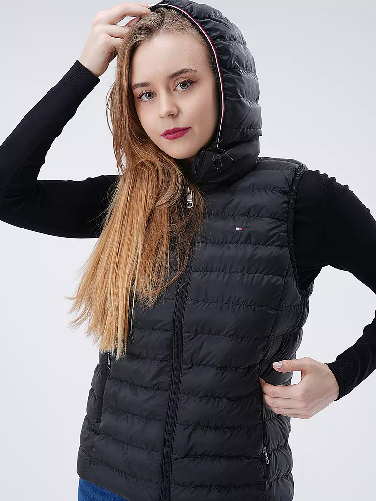 TOMMY HILFIGER | Steppgilet | schwarz