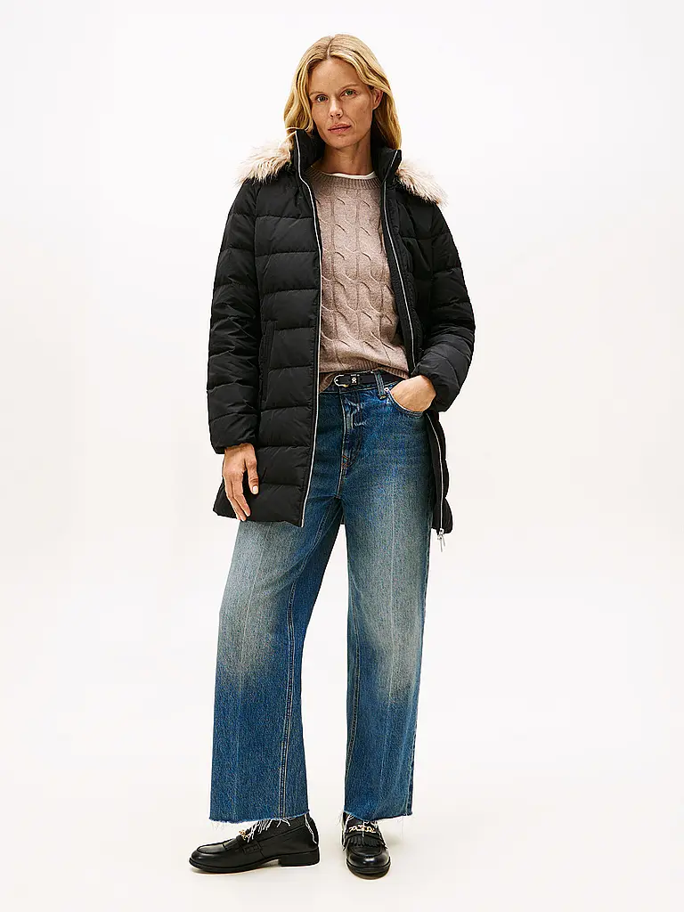 TOMMY HILFIGER | Steppmantel | schwarz
