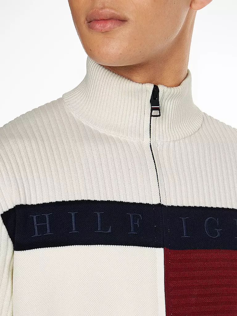 TOMMY HILFIGER | Strickjacke  | weiss