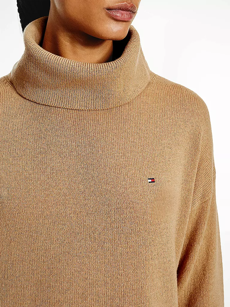 TOMMY HILFIGER | Strickkleid | Camel