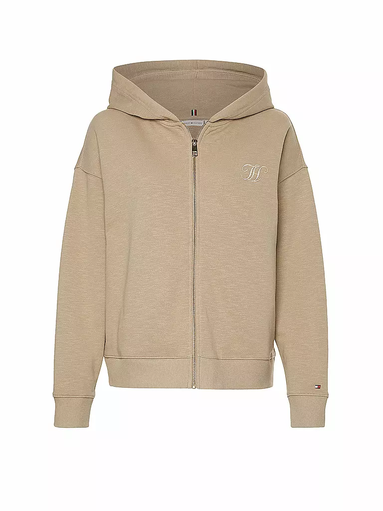 TOMMY HILFIGER | Sweatjacke Relaxed Fit  | beige