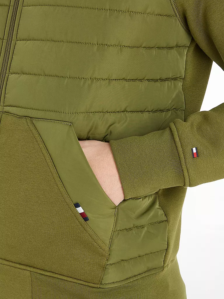 TOMMY HILFIGER | Sweatjacke | olive