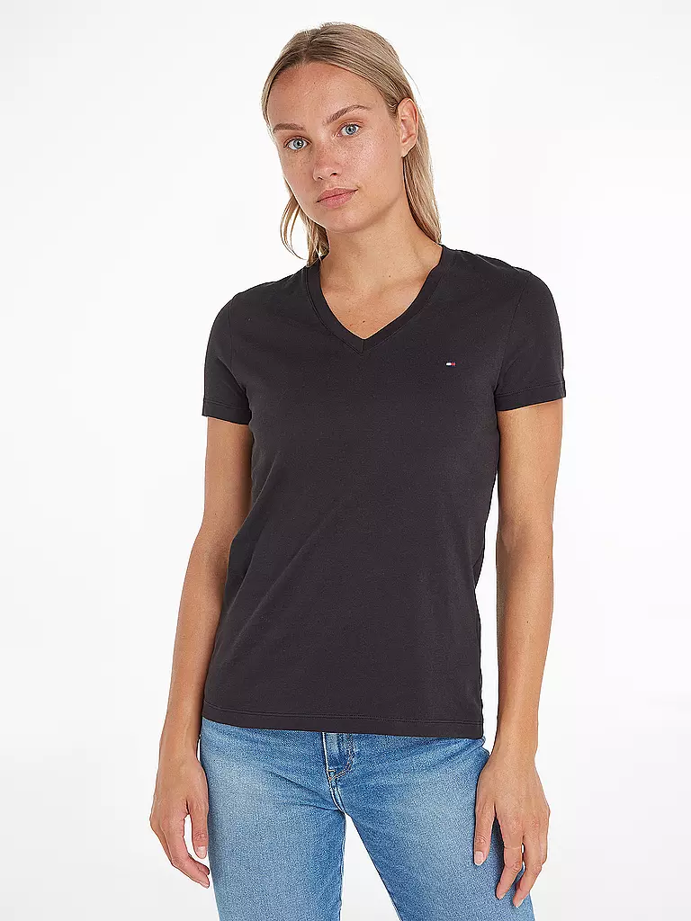 TOMMY HILFIGER | T-Shirt  | schwarz