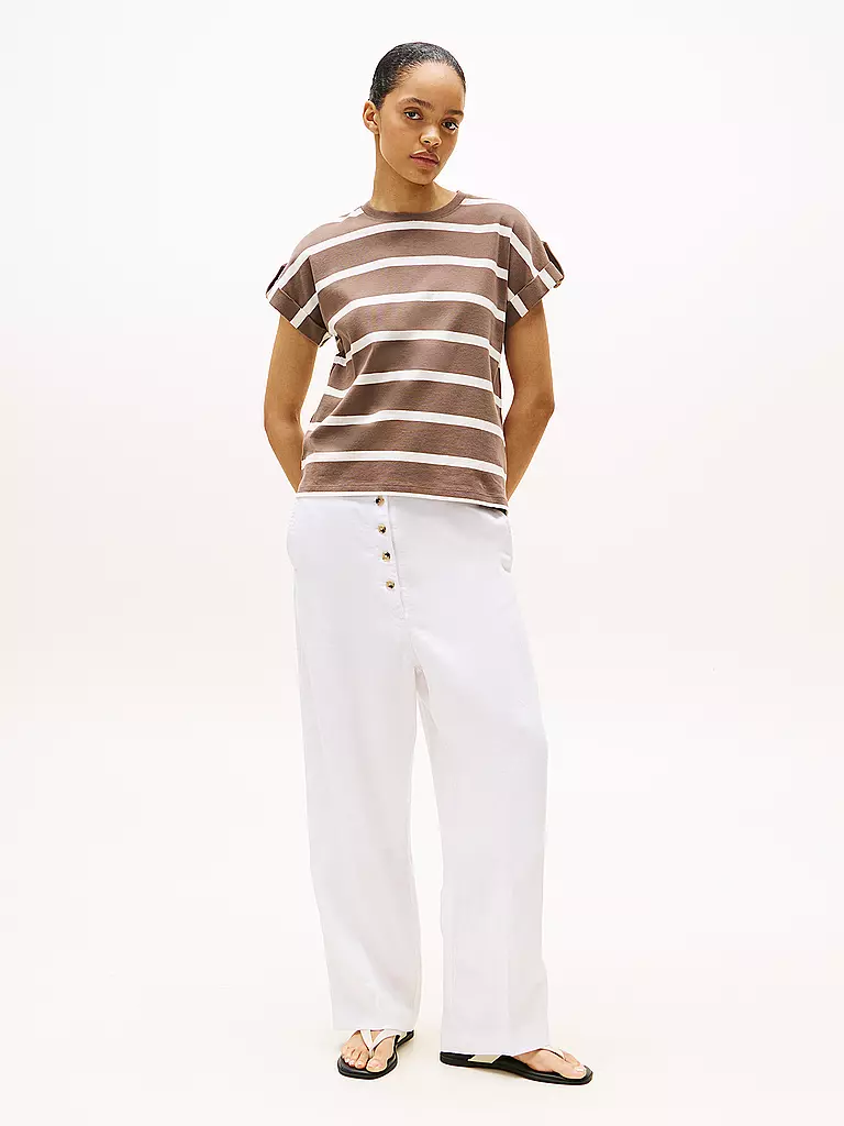 TOMMY HILFIGER | T-Shirt  | braun