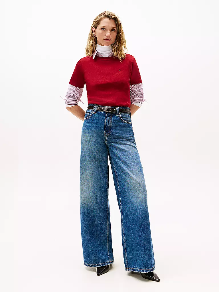 TOMMY HILFIGER | T-Shirt  | dunkelrot