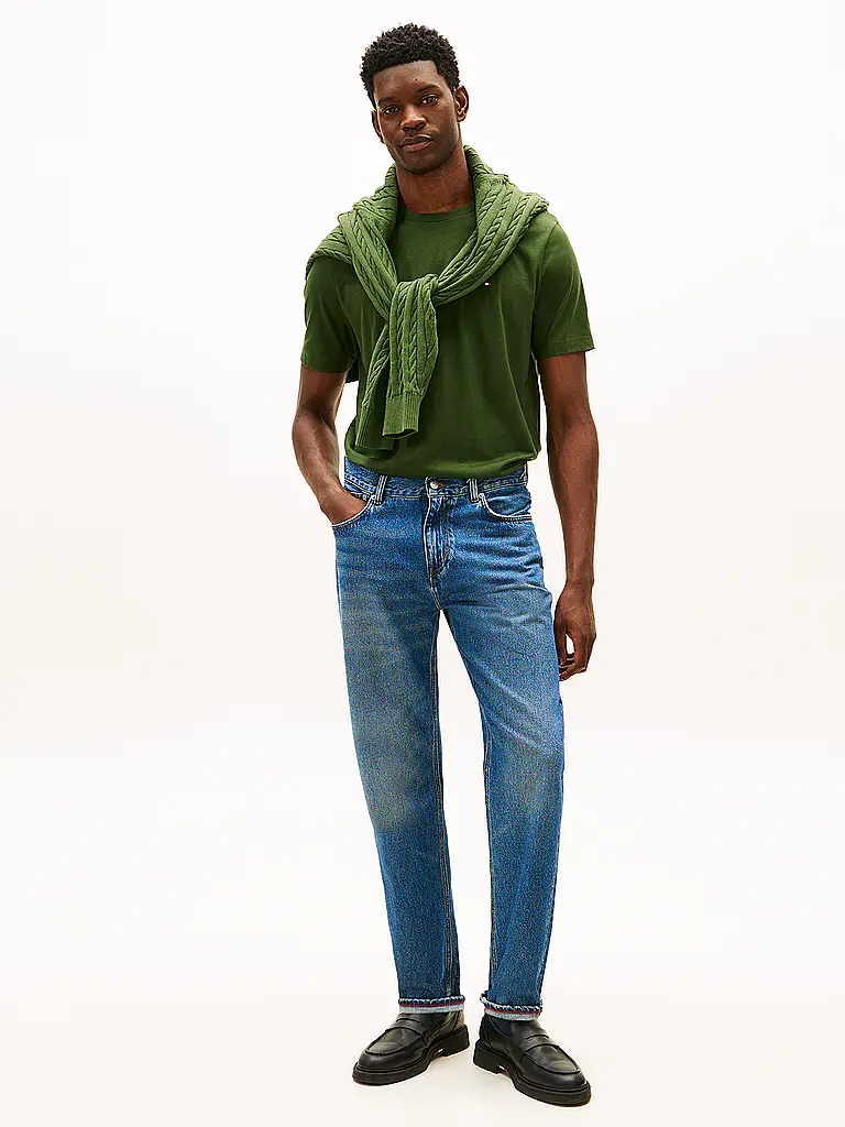 TOMMY HILFIGER | T-Shirt  | Dunkelgrün