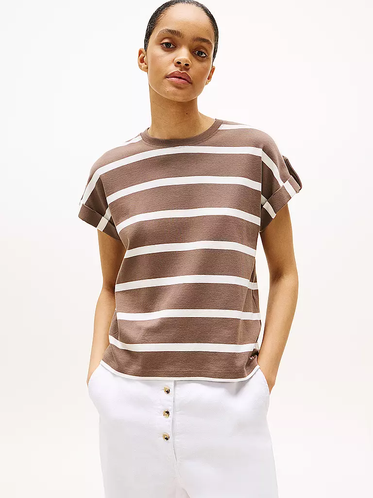 TOMMY HILFIGER | T-Shirt  | braun