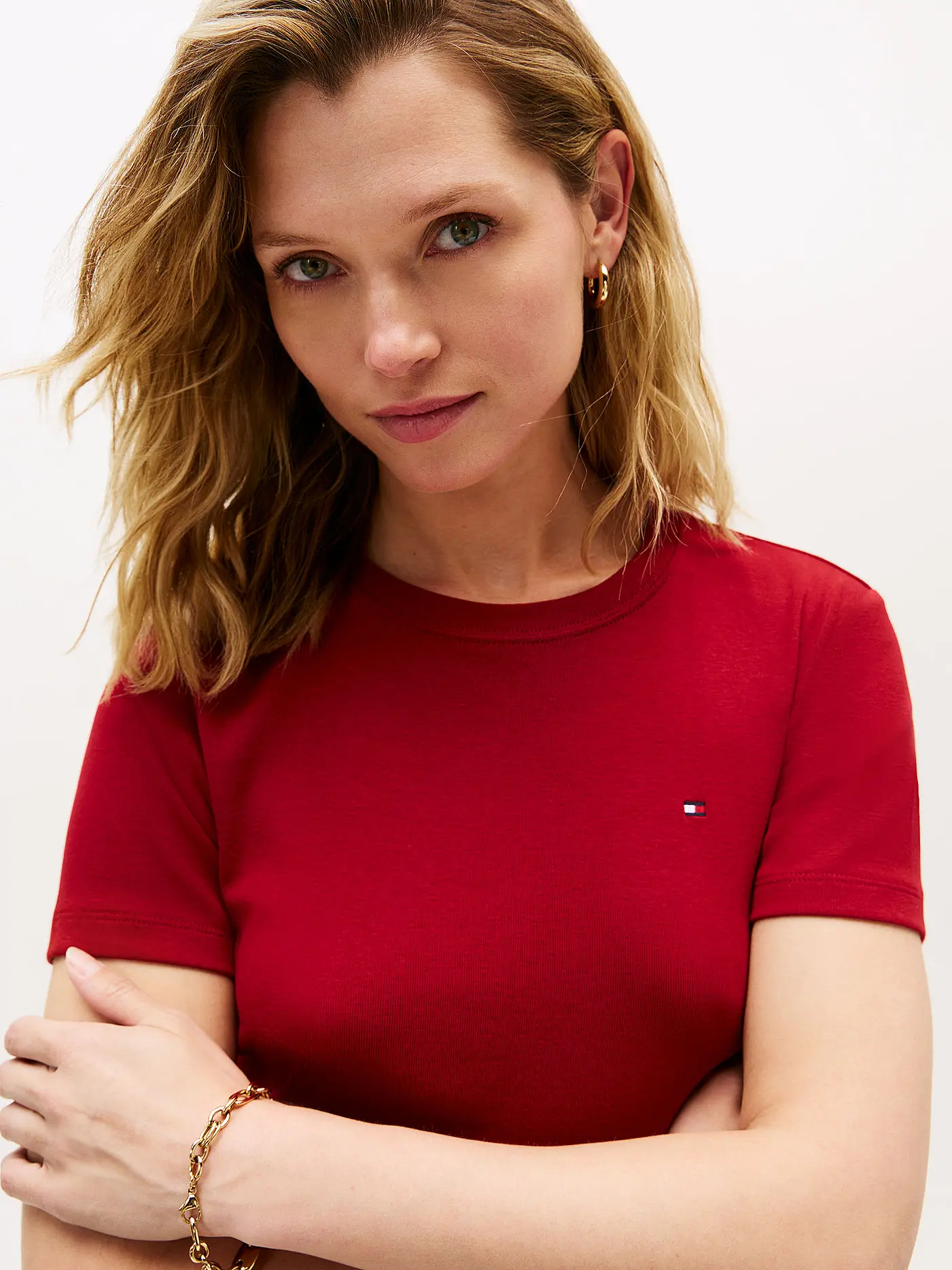 TOMMY HILFIGER | T-Shirt  | dunkelrot