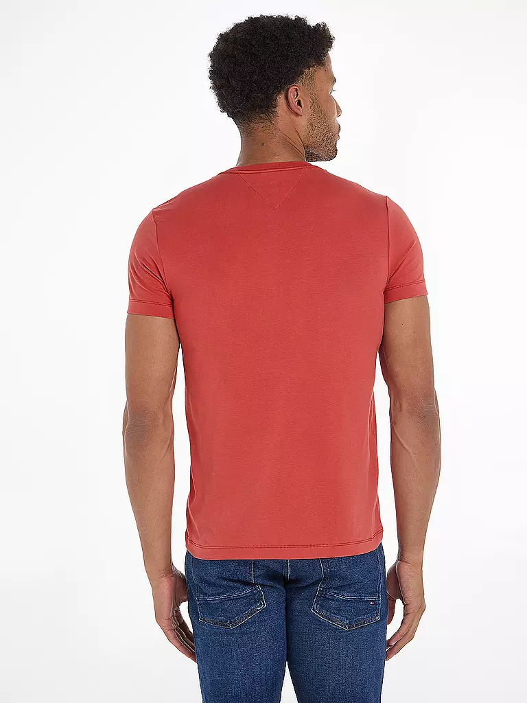 TOMMY HILFIGER | T-Shirt Slim Fit | rot