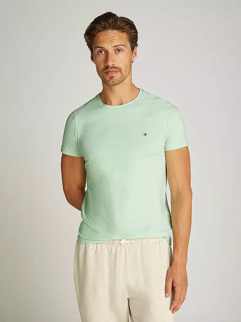 TOMMY HILFIGER | T-Shirt Slim Fit | grün