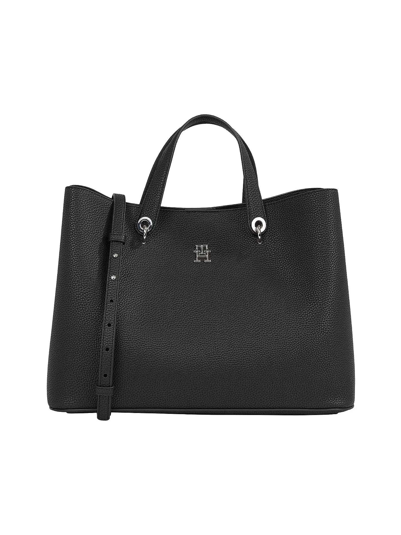 TOMMY HILFIGER | Tasche - Henkeltasche TH EMBLEM | schwarz