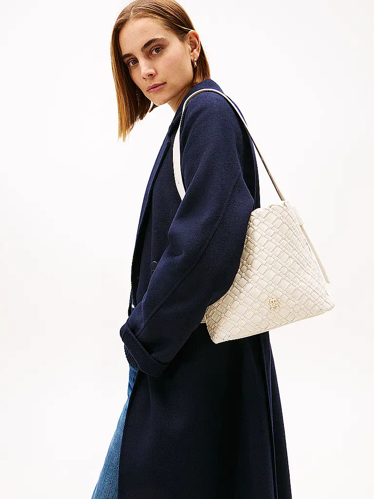 TOMMY HILFIGER | Tasche - Schultertasche TH BRAIDED | Creme