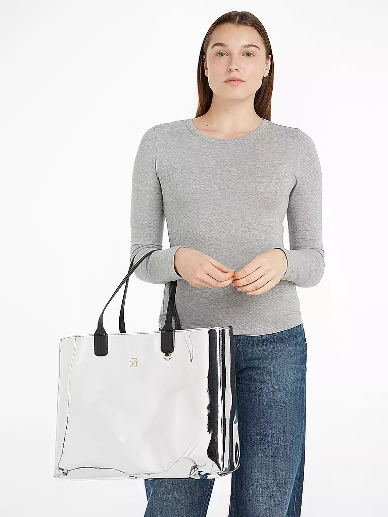 TOMMY HILFIGER | Tasche - Shopper ICONIC | silber