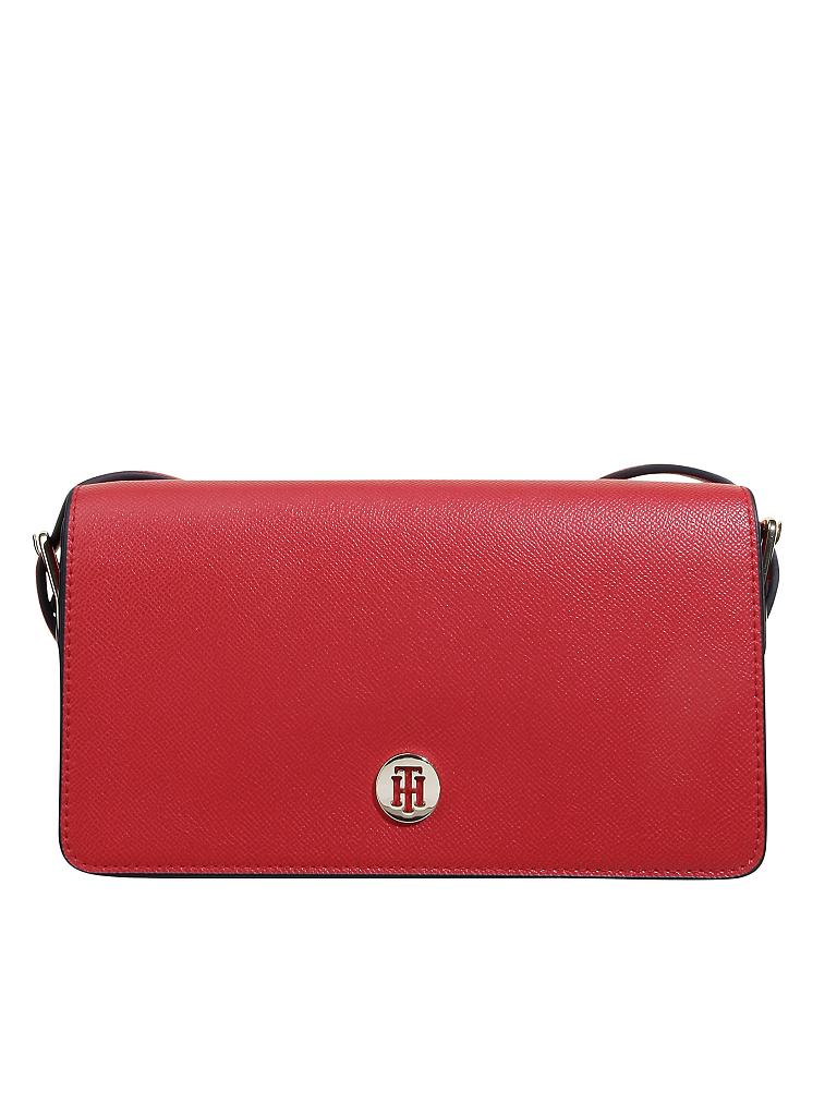 TOMMY HILFIGER | Tasche - Umhängetasche "Honey Flap Crossover" | rot