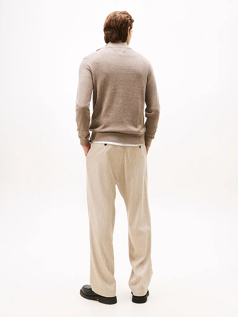 TOMMY HILFIGER | Troyer Pullover  | Braun