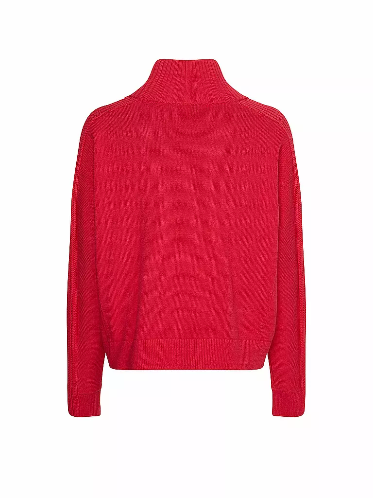 TOMMY HILFIGER | Troyer Pullover | rot