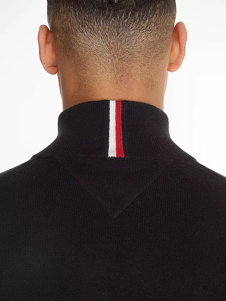 TOMMY HILFIGER | Troyer Pullover | schwarz