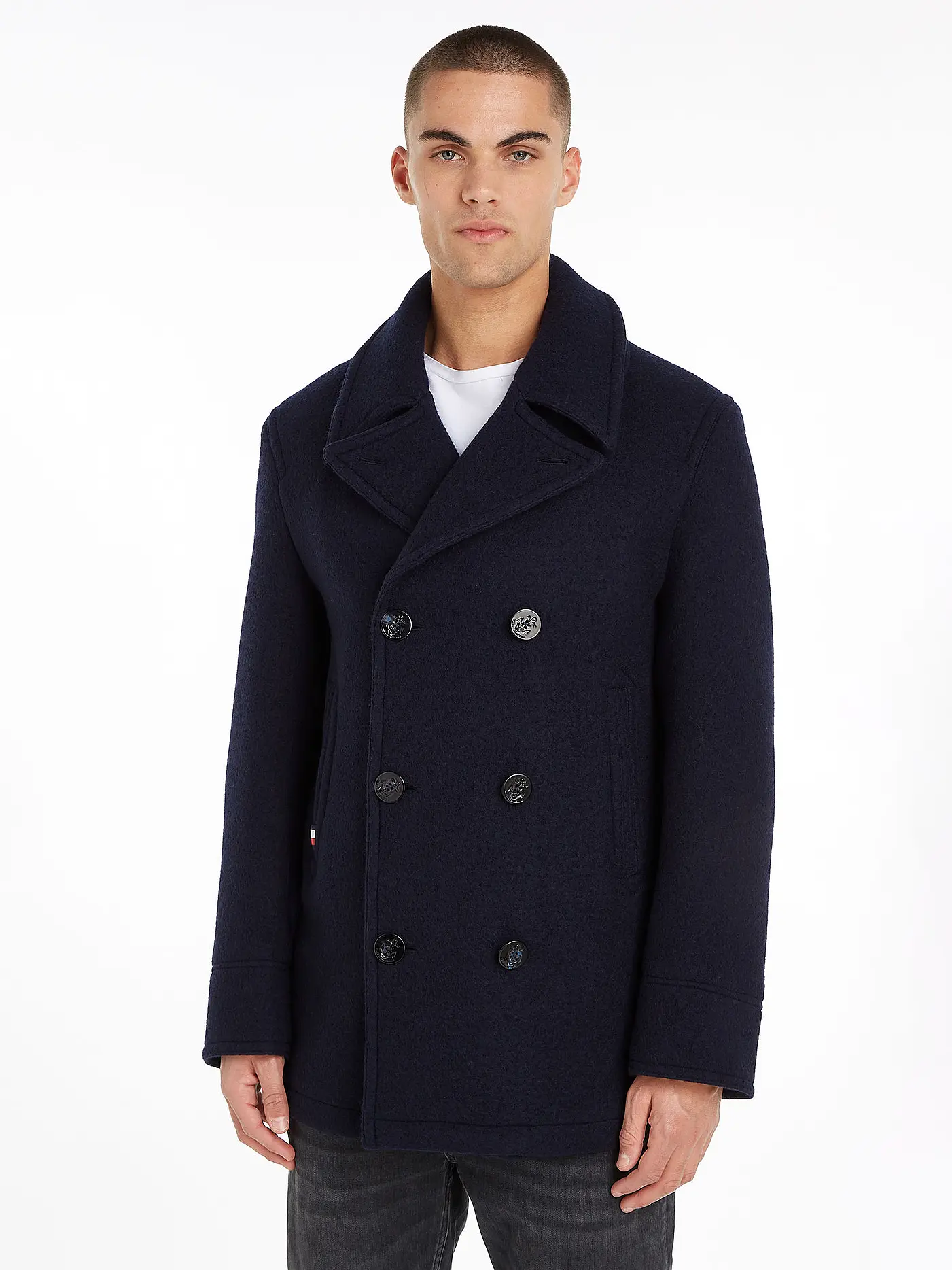 TOMMY HILFIGER | Wollmantel  | blau
