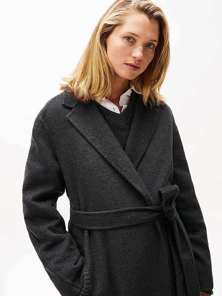 TOMMY HILFIGER | Wollmantel | grau