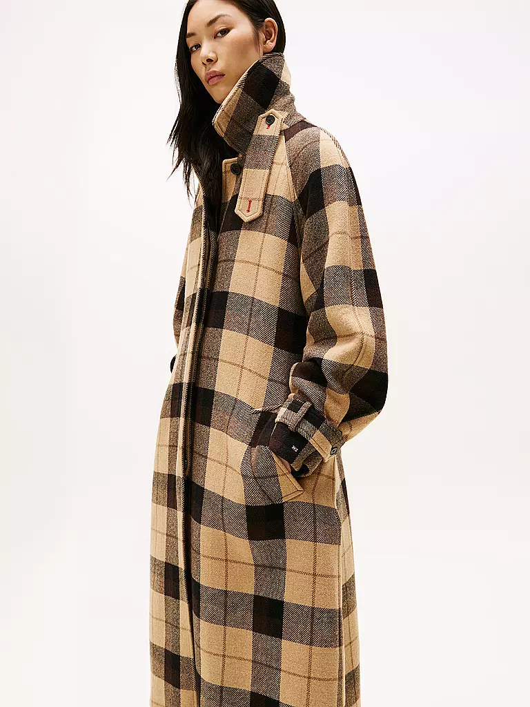 TOMMY HILFIGER | Wollmantel | braun