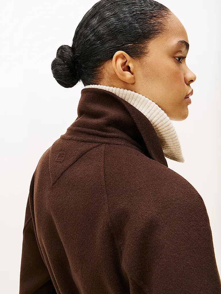 TOMMY HILFIGER | Wollmantel | braun