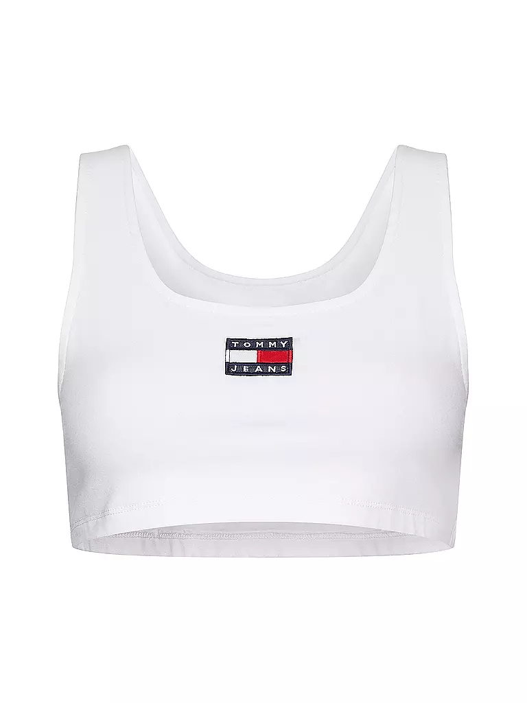 TOMMY JEANS | Cropped Top  | weiss