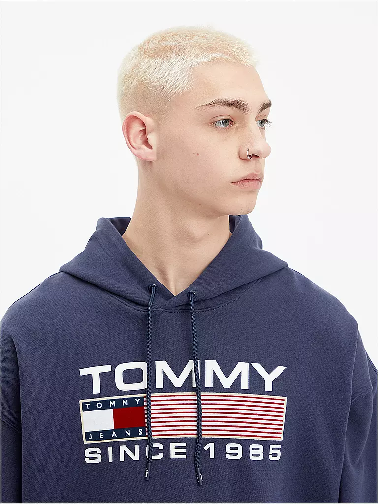 TOMMY JEANS | Kapuzensweater - Hoodie ATHLETIC LOGO | blau