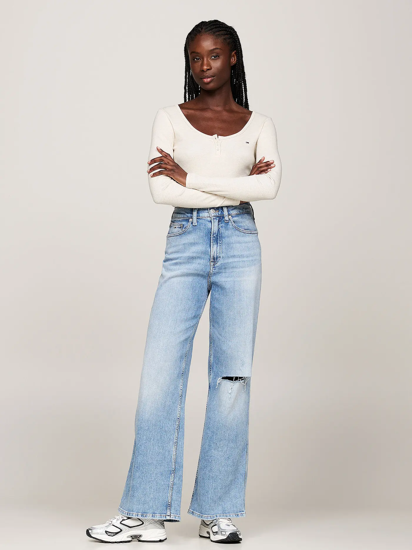 TOMMY JEANS | Langarmshirt | creme