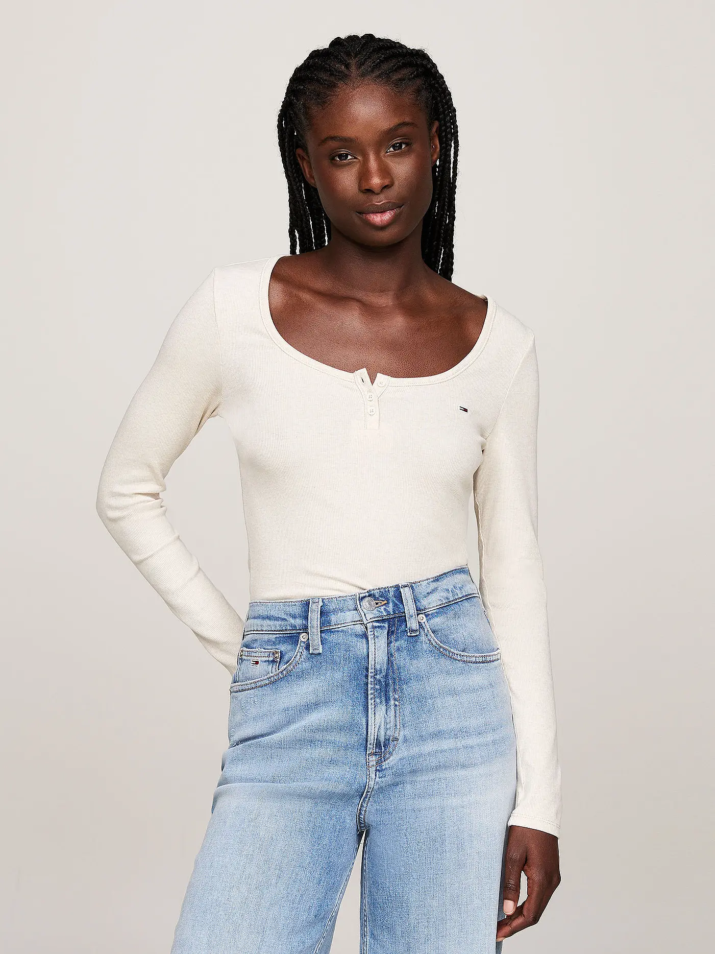 TOMMY JEANS | Langarmshirt | creme