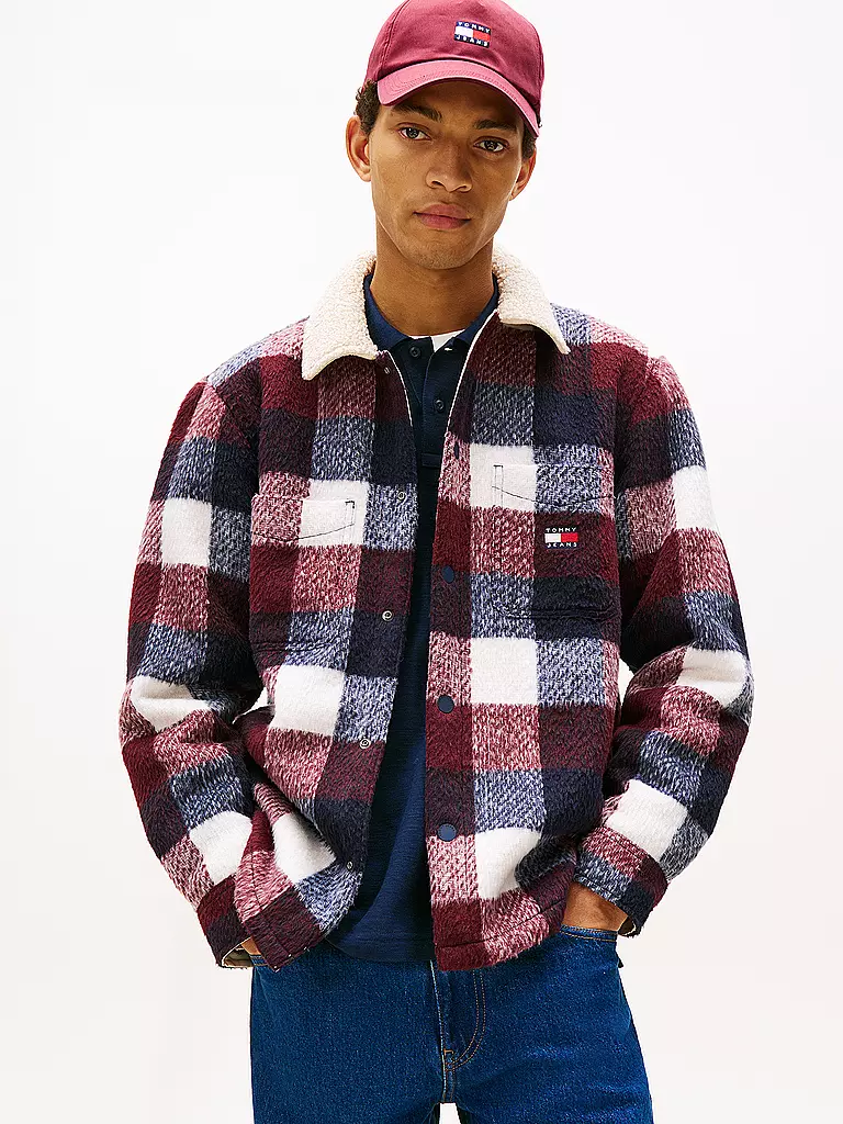 TOMMY JEANS | Overshirt | dunkelrot
