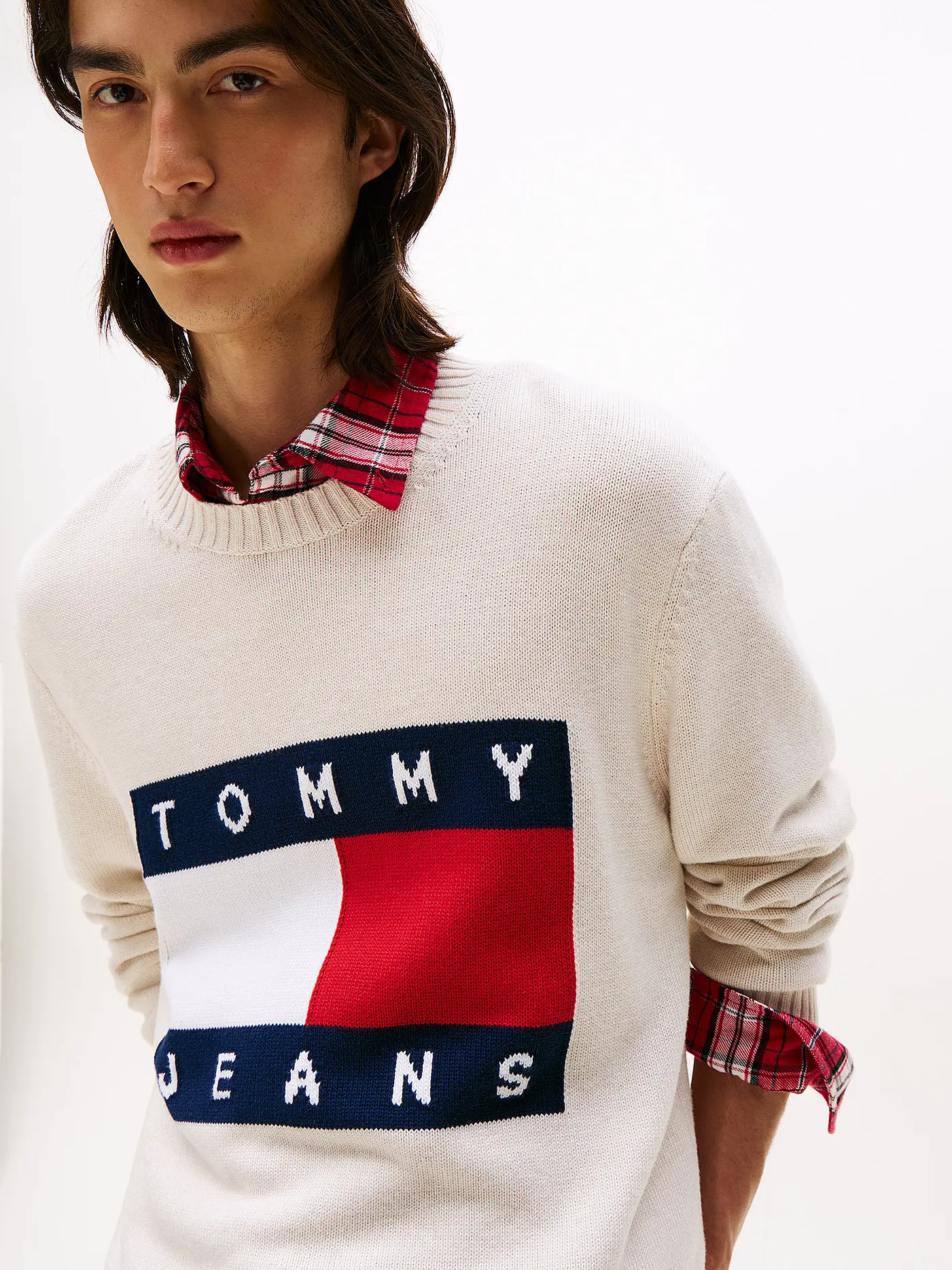 TOMMY JEANS | Pullover  | creme