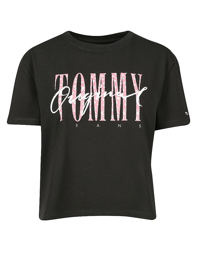 TOMMY JEANS | T Shirt - cropped | schwarz