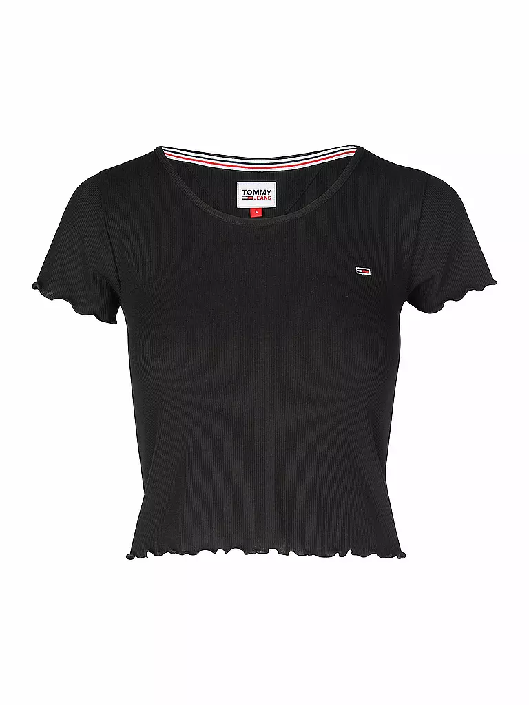 TOMMY JEANS | T Shirt Crropped  | schwarz