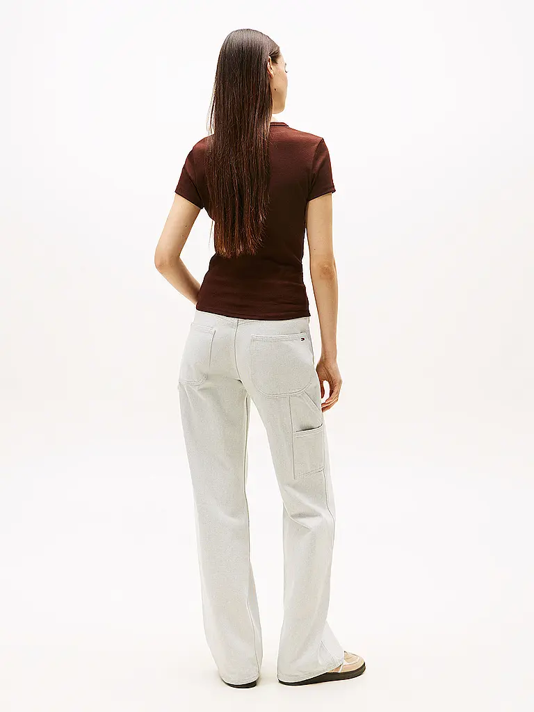 TOMMY JEANS | T-Shirt  | braun
