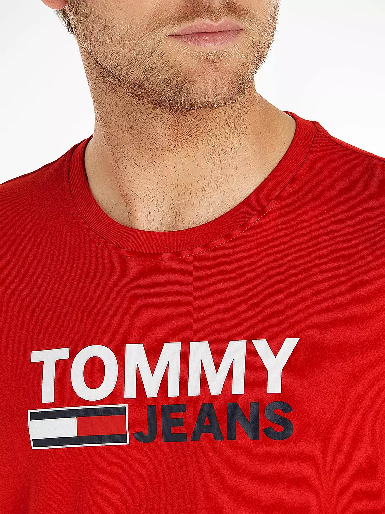 TOMMY JEANS | T-Shirt  | rot