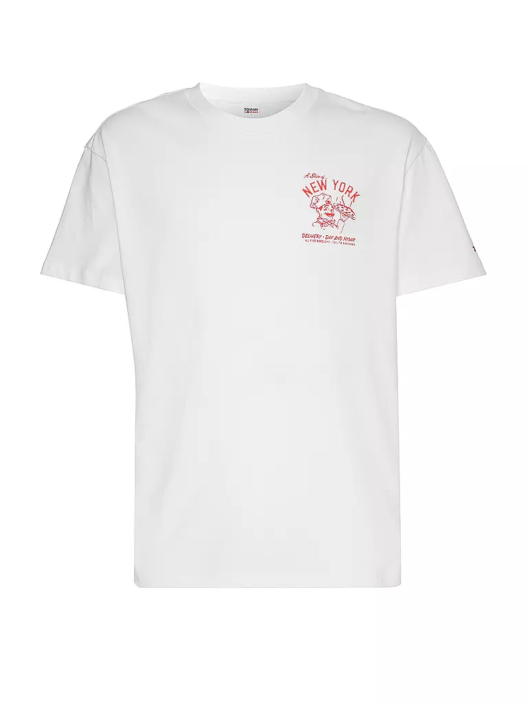 TOMMY JEANS | T-Shirt PIZZA | weiss