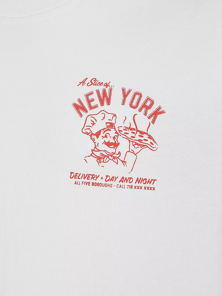 TOMMY JEANS | T-Shirt PIZZA | weiss