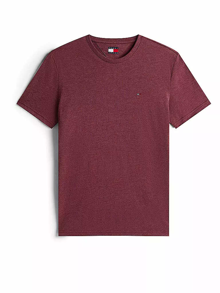 TOMMY JEANS | T-Shirt Slim Fit | dunkelrot