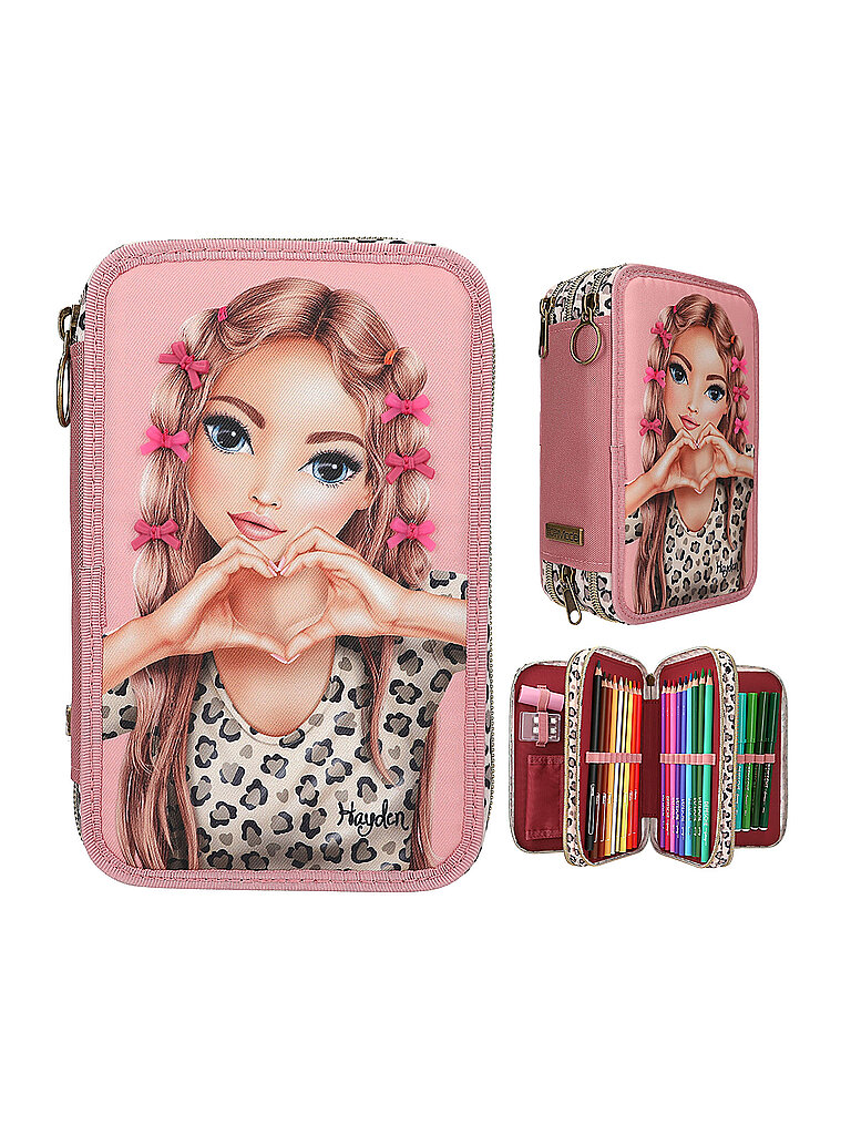 TOP MODEL 3 Fach Federtasche mit Schleife