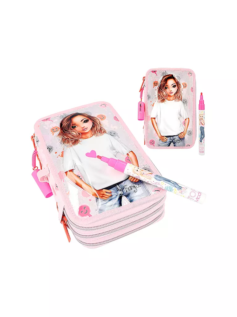 TOP MODEL | 3-Fach Federtasche mit Stift HAPPY TOGETHER | keine Farbe