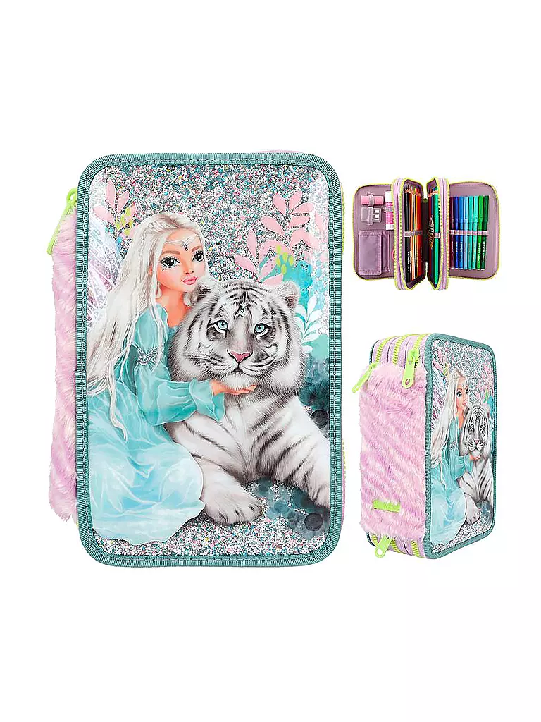 TOP MODEL | Top Model 3-Fach Federtasche Fantasy Tiger | keine Farbe