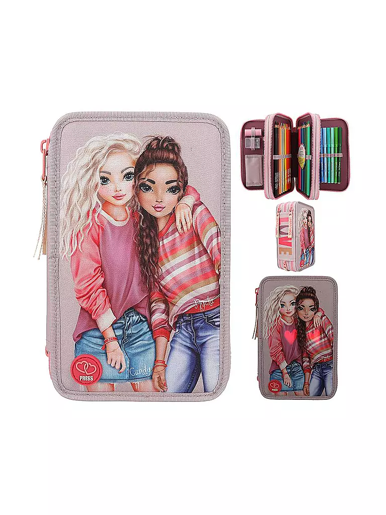 TOP MODEL | TOPModel 3-Fach Federtasche Best Friends Led  | keine Farbe