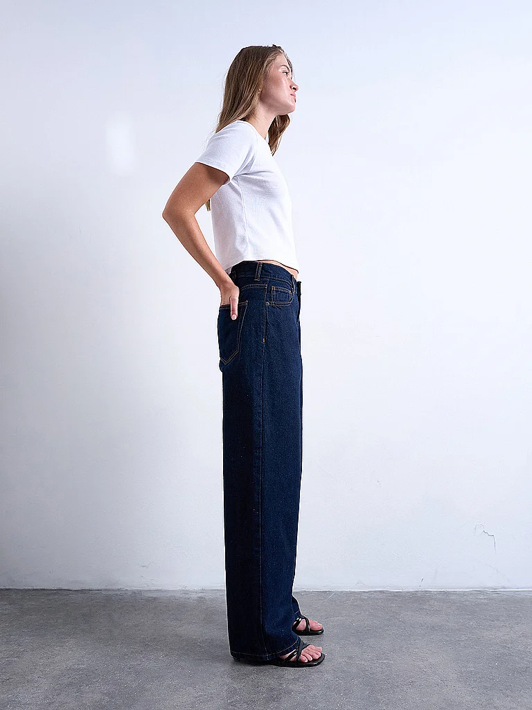 TOPSHOP Jeans Wide Leg TSCINCH dunkelblau   32/L30 damen 2