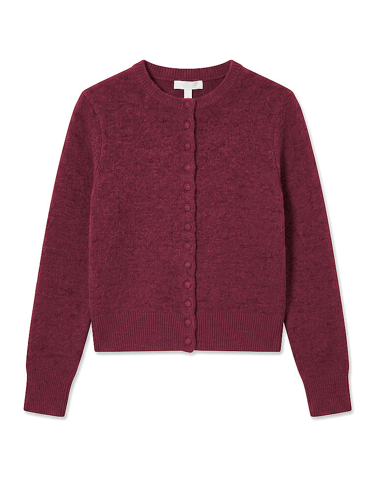 TOPSHOP Strickjacke dunkelrot | L